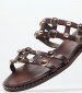 Women Flats 04.645.S Brown Leather MAKIS KOTRIS