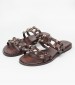 Women Flats 04.645.S Brown Leather MAKIS KOTRIS