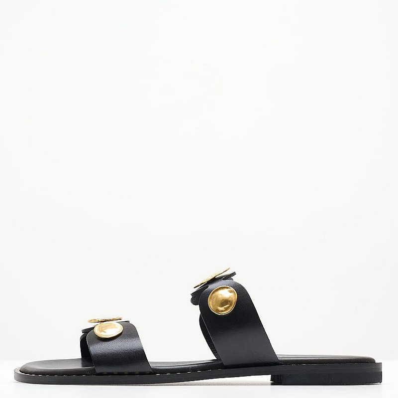 Women Flats 04.857 Black Leather MAKIS KOTRIS