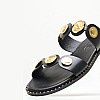 Γυναικεία Flats 04.857 Μαύρο Δέρμα Makis Kotris