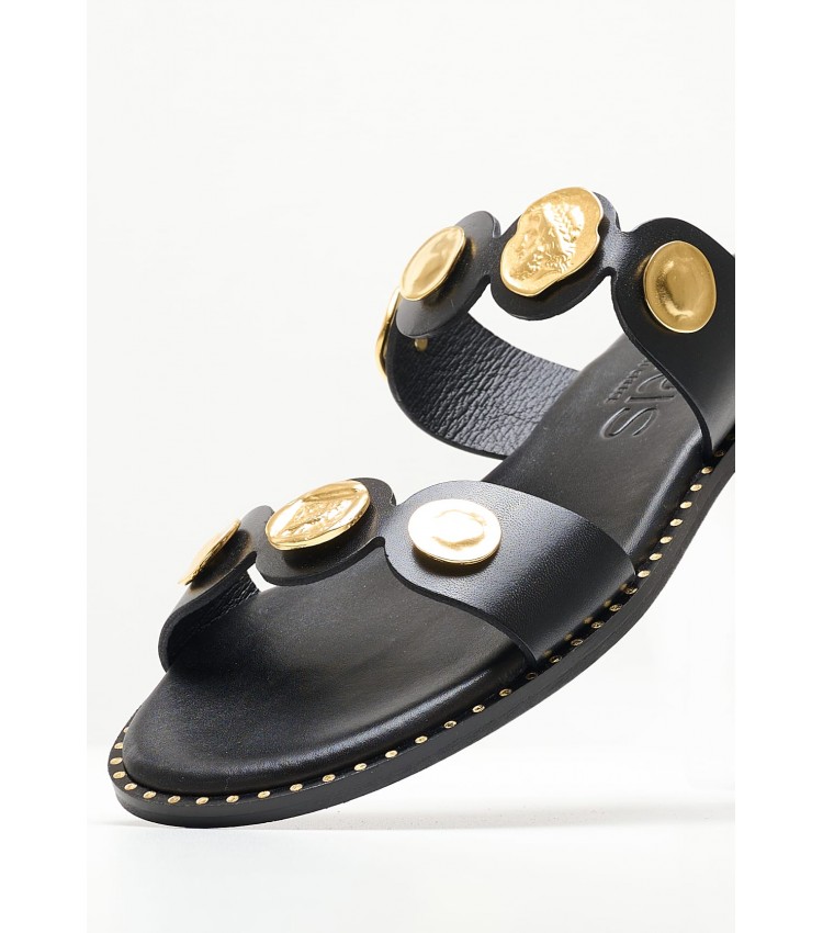 Women Flats 04.857 Black Leather MAKIS KOTRIS