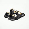 Γυναικεία Flats 04.857 Μαύρο Δέρμα Makis Kotris