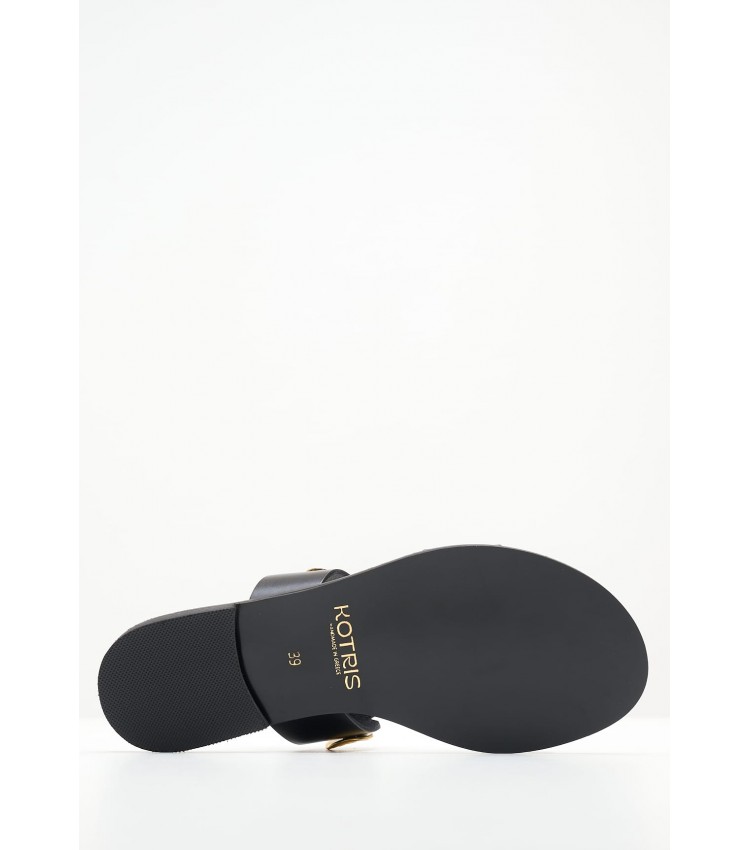 Women Flats 04.857 Black Leather MAKIS KOTRIS