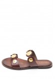 Women Flats 04.857 Brown Leather MAKIS KOTRIS