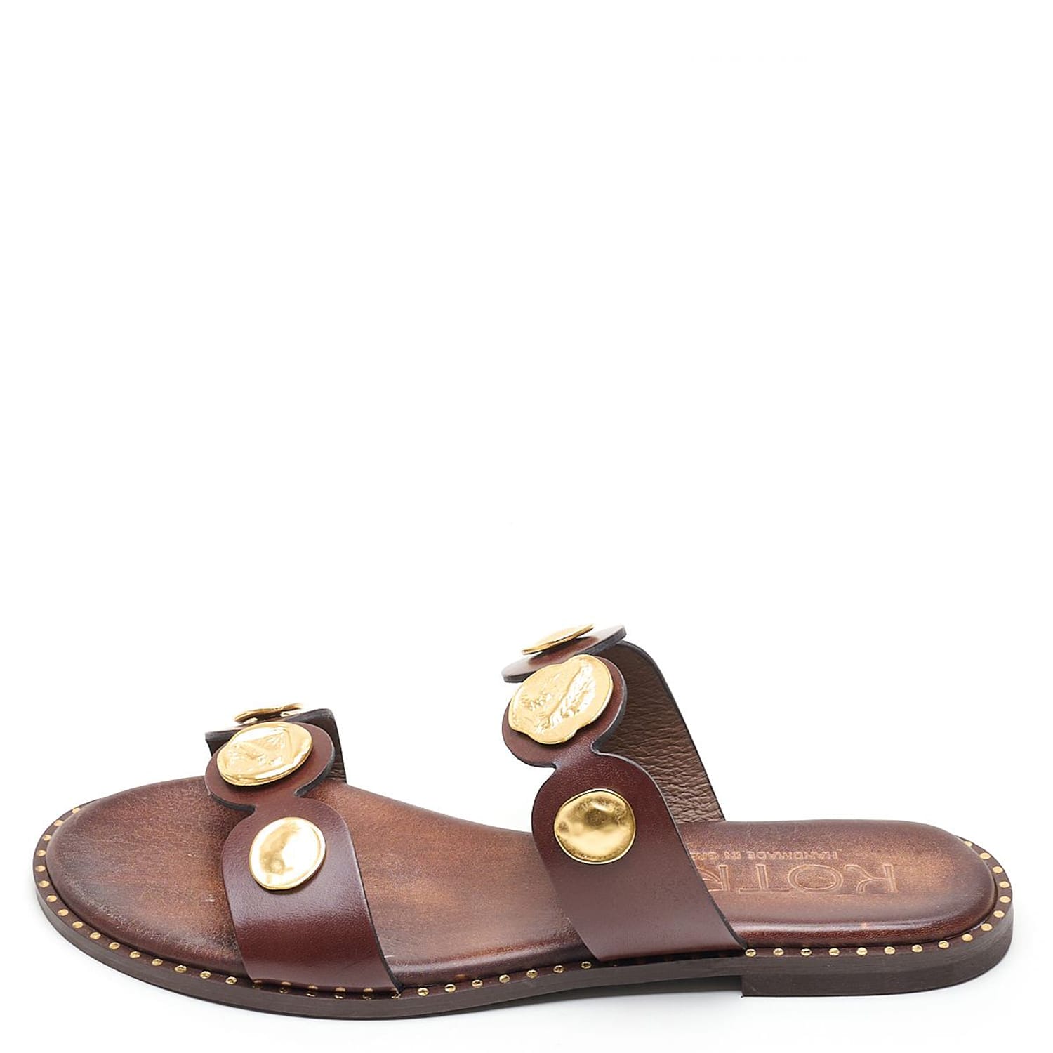 Women Flats 04.857 Brown Leather MAKIS KOTRIS