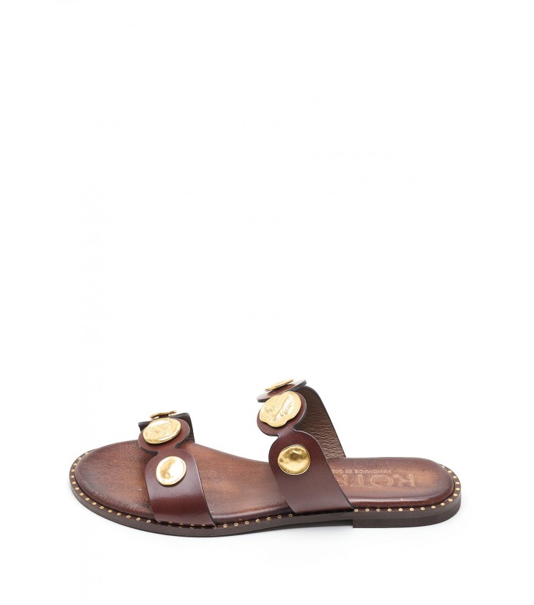 Women Flats 04.857 Brown Leather MAKIS KOTRIS