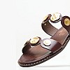 Women Flats 04.857 Brown Leather MAKIS KOTRIS Women Flats 04.857 Brown Leather MAKIS KOTRIS