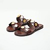 Women Flats 04.857 Brown Leather MAKIS KOTRIS Women Flats 04.857 Brown Leather MAKIS KOTRIS
