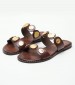 Women Flats 04.857 Brown Leather MAKIS KOTRIS