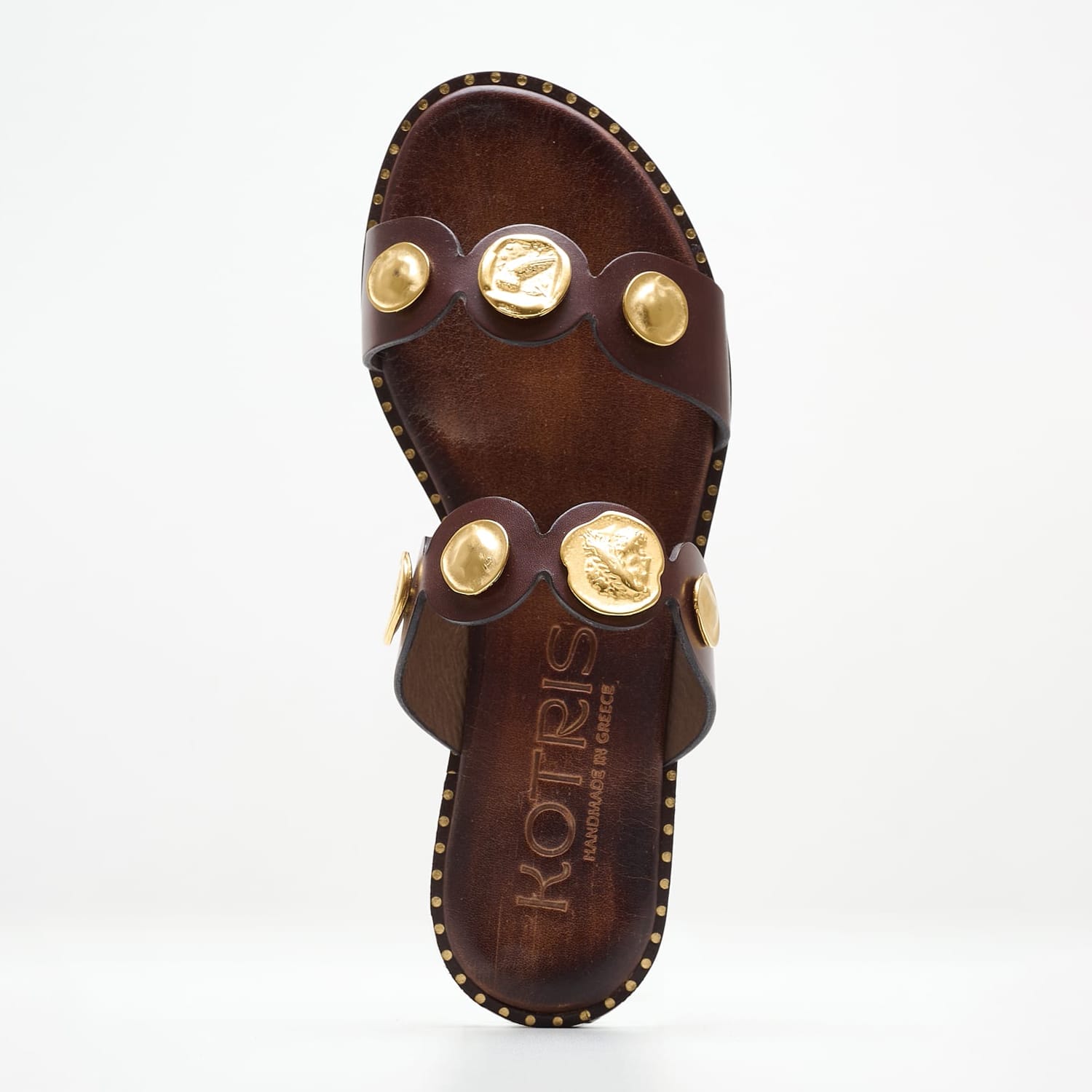Women Flats 04.857 Brown Leather MAKIS KOTRIS Women Flats 04.857 Brown Leather MAKIS KOTRIS