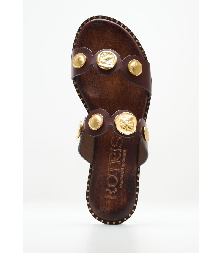 Women Flats 04.857 Brown Leather MAKIS KOTRIS