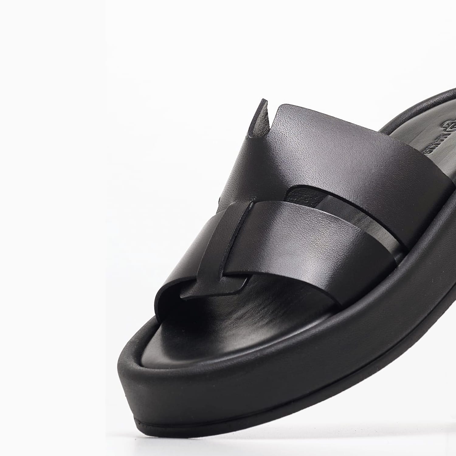 Γυναικεία Flats 21.555 Μαύρο Δέρμα Makis Kotris