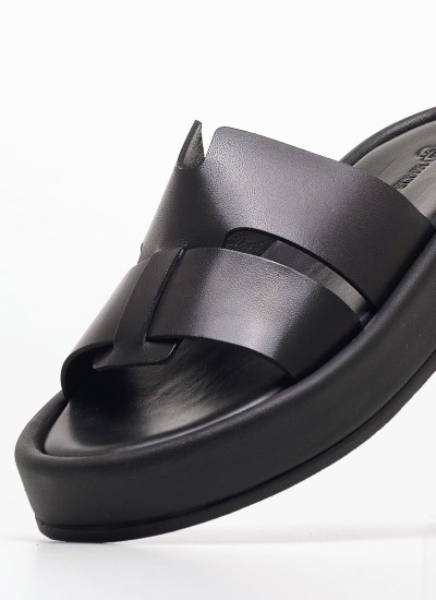 Γυναικεία Mules 45.152 Σομόν Δέρμα Makis Kotris