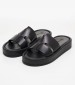 Women Flats 21.555 Black Leather MAKIS KOTRIS