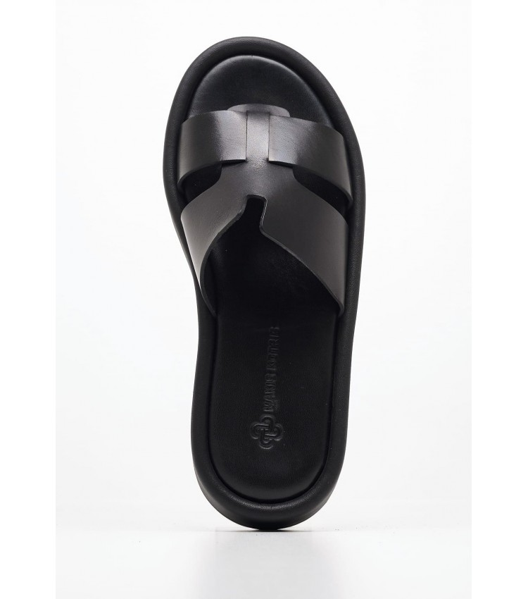 Women Flats 21.555 Black Leather MAKIS KOTRIS