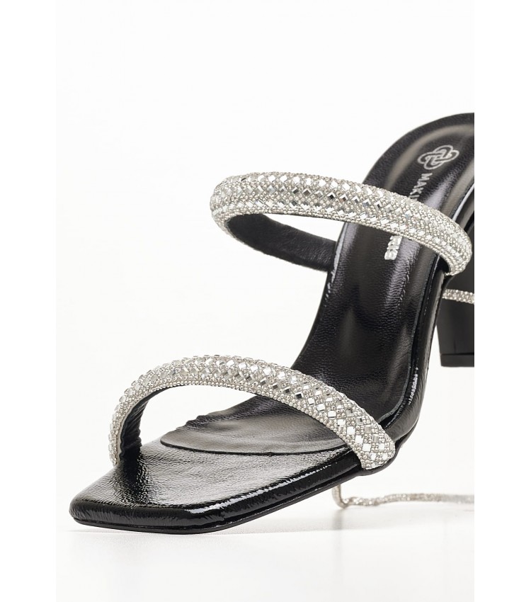 Women Sandals 75.904 Black Patent Leather MAKIS KOTRIS