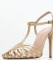 Women Pumps & Peeptoes High 90.700 Gold Leather MAKIS KOTRIS