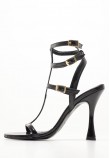 Women Sandals 98.700 Black Patent Leather MAKIS KOTRIS
