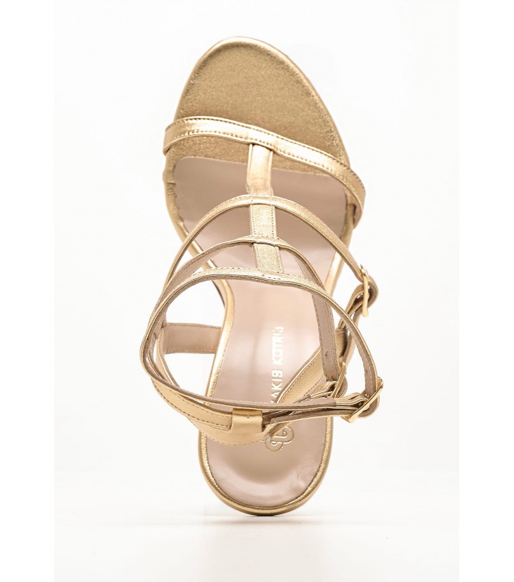 Women Sandals 98.700 Gold Leather MAKIS KOTRIS