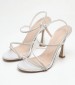 Women Sandals 98.809 Silver Leather MAKIS KOTRIS