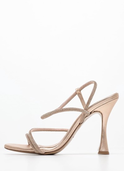 Women Pumps & Peeptoes High 17.120D Beige Leather MAKIS KOTRIS