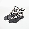 Γυναικεία Flats K.730.ST Μαύρο Δέρμα Makis Kotris Γυναικεία Flats K.730.ST Μαύρο Δέρμα Makis Kotris