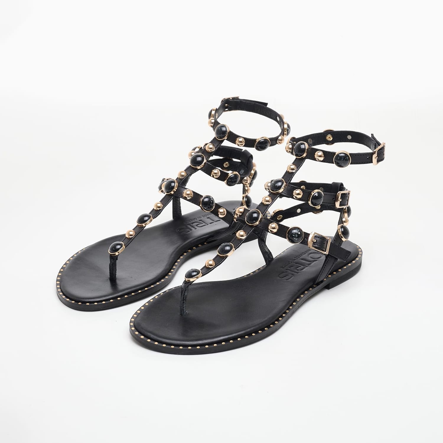 Γυναικεία Flats K.730.ST Μαύρο Δέρμα Makis Kotris Γυναικεία Flats K.730.ST Μαύρο Δέρμα Makis Kotris
