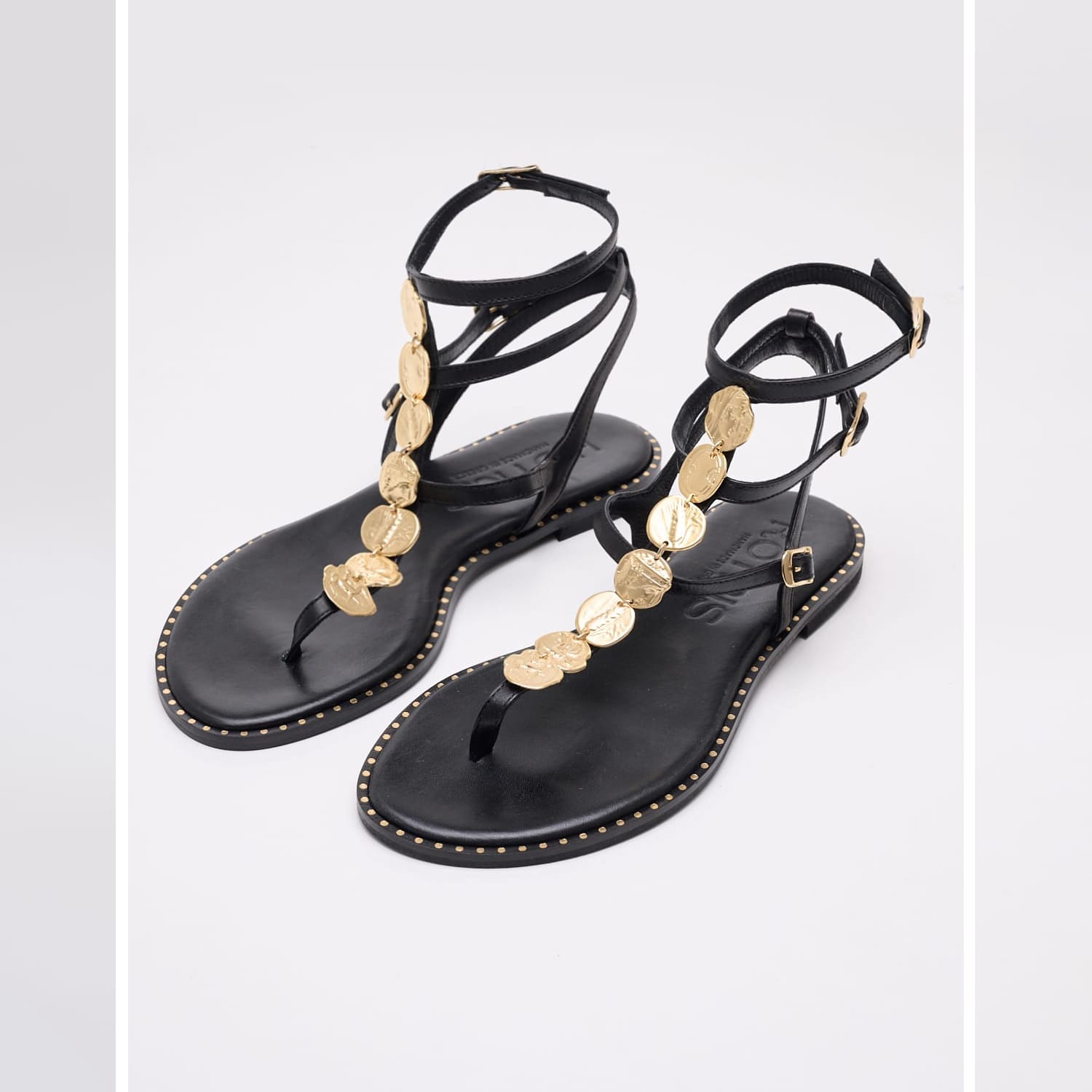 Women Flats K.750 Black Leather MAKIS KOTRIS Women Flats K.750 Black Leather MAKIS KOTRIS