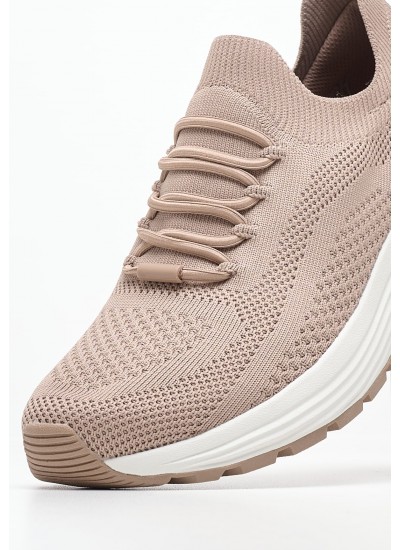 Women Casual Shoes 117027 Beige Fabric Skechers