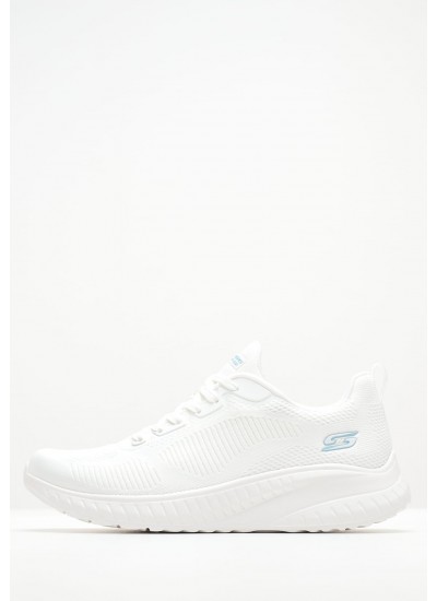 Women Casual Shoes 117209 White Fabric Skechers