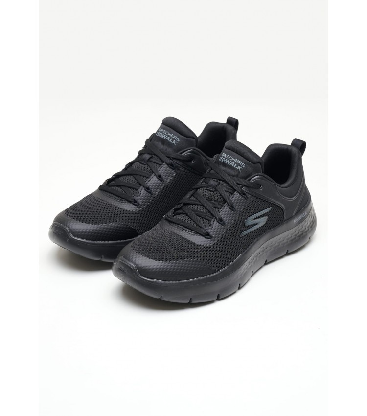 Γυναικεία Παπούτσια Casual 124817 Μαύρο Ύφασμα Skechers