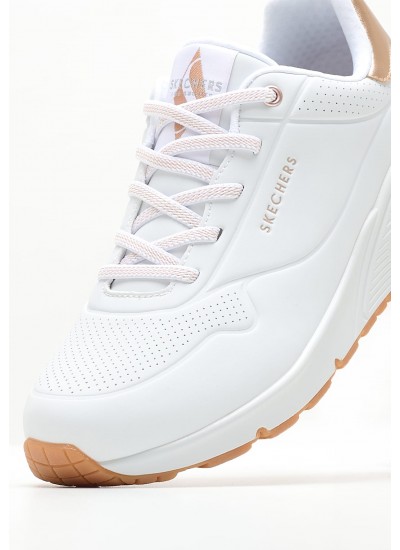 Women Casual Shoes 155196 White ECOleather Skechers