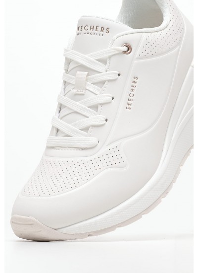 Γυναικεία Παπούτσια Casual 155401 Άσπρο ECOleather Skechers