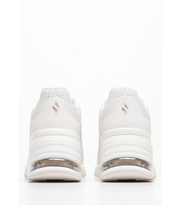 Γυναικεία Παπούτσια Casual 155401 Άσπρο ECOleather Skechers
