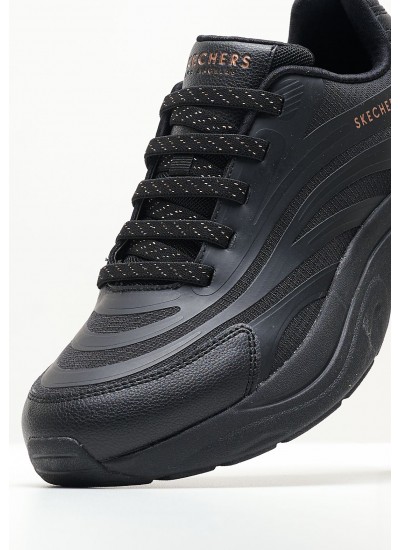 Women Casual Shoes 177575 Black ECOleather Skechers