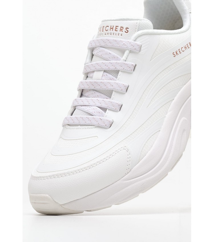 Women Casual Shoes 177575 White ECOleather Skechers