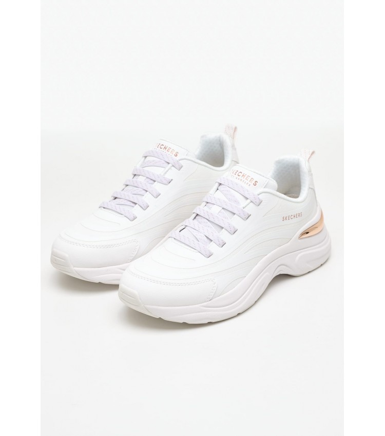 Women Casual Shoes 177575 White ECOleather Skechers