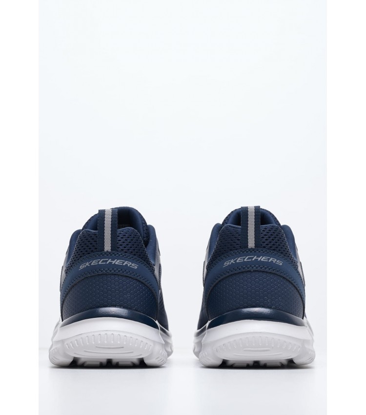 Men Casual Shoes 232698 Blue Fabric Skechers