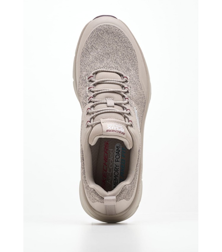Men Casual Shoes 232719 Beige Fabric Skechers