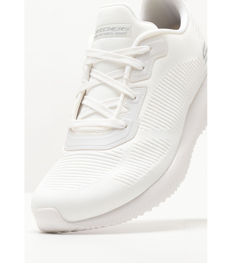 Γυναικεία Παπούτσια Casual 32504 Άσπρο Ύφασμα Skechers
