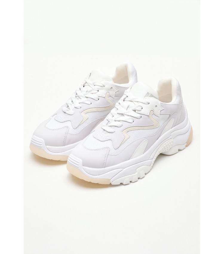 Women Casual Shoes Addict White Leather Ash