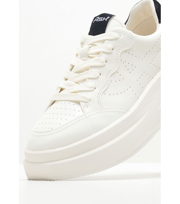 Women Casual Shoes Impuls White Leather Ash