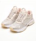 Women Casual Shoes Race.Strass Beige Fabric Ash