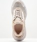 Women Casual Shoes Race.Strass Beige Fabric Ash