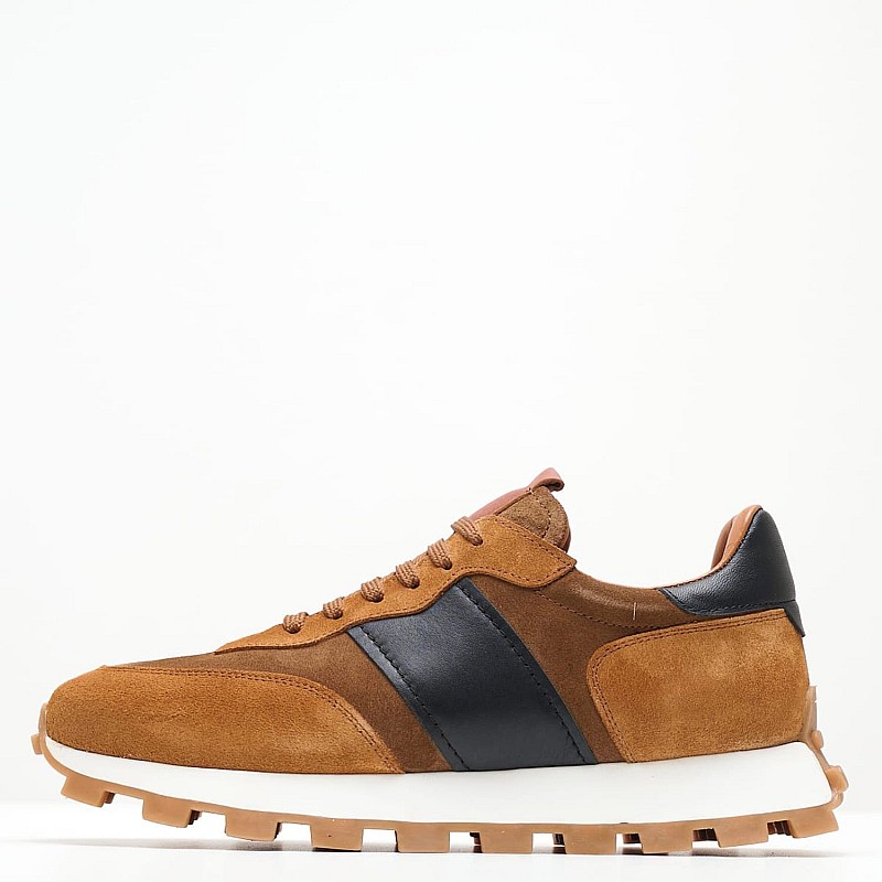 Ανδρικά Παπούτσια Casual 7200209 Ταμπά Δέρμα Καστόρι Perlamoda