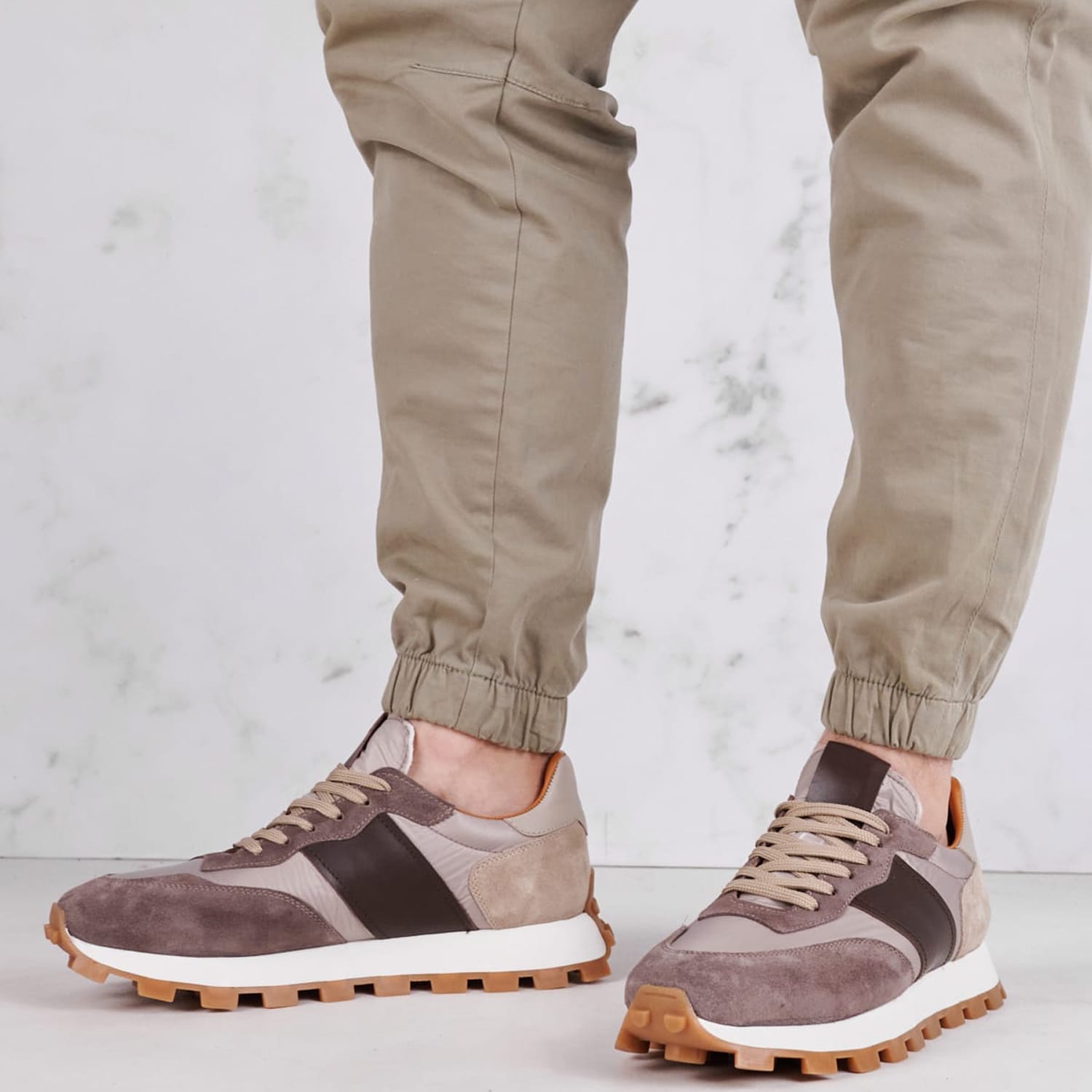 Men Casual Shoes 7200209 Taupe Buckskin Perlamoda