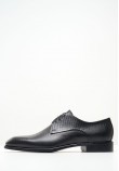 Men Shoes F321 Black Leather Perlamoda