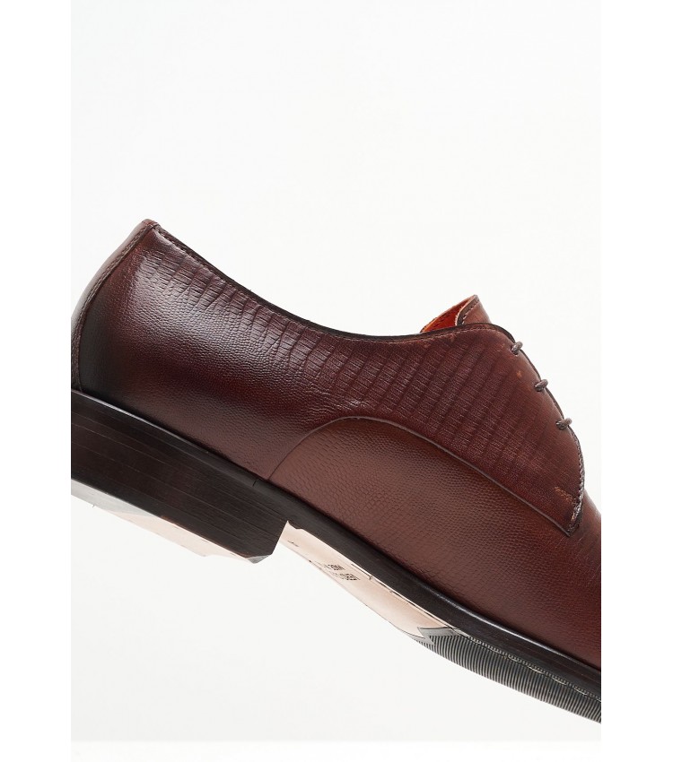 Men Shoes F321 Brown Leather Perlamoda