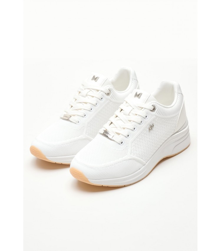 Women Casual Shoes Nena White Fabric Mexx