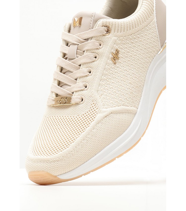 Women Casual Shoes Nena Beige Fabric Mexx